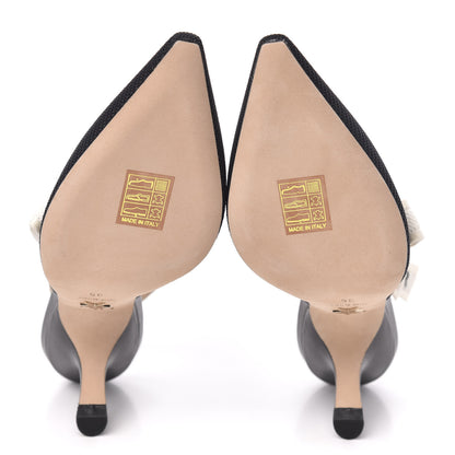 Christian Dior Technical Canvas Ribbon J Adior Slingback 65mm Pumps 35 Black 5 of 8