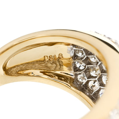 Parker & West by FASHIONPHILE 18K Yellow Gold Diamond  3.18ctw Seven Row Dome Band Ring 51 5.75 10 of 10