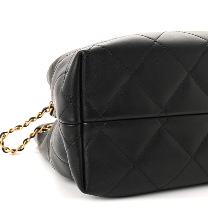 Chanel Calfskin Quilted Small Coco Base Shopping Bag Black 9 of 10