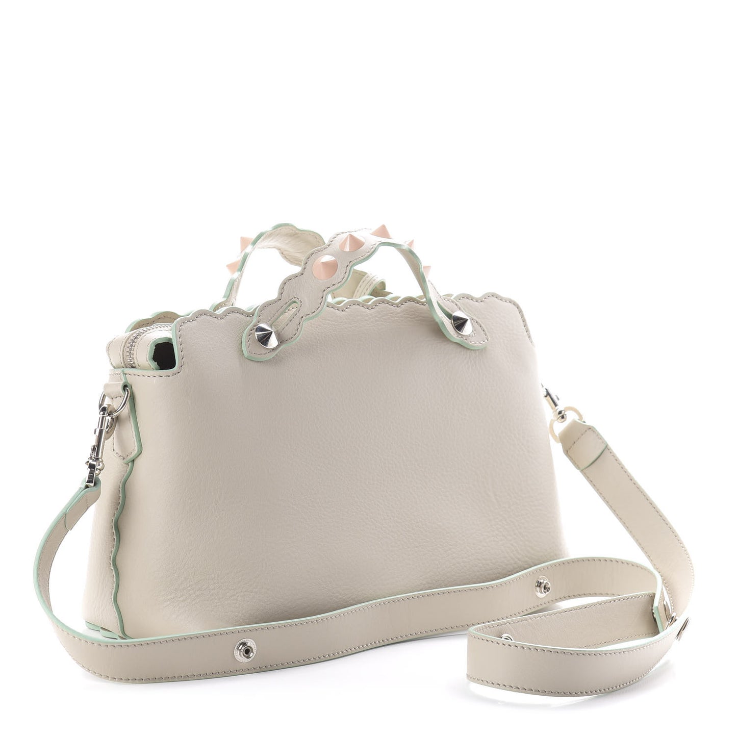 Vitello Dolce Scalloped Studded Medium By The Way Boston Bag Latte