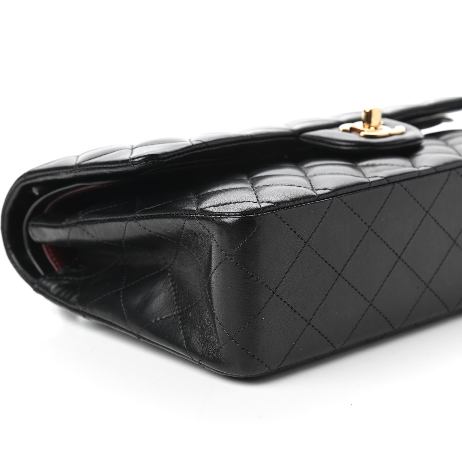 Chanel Lambskin Quilted Medium Double Flap Black 6 of 10