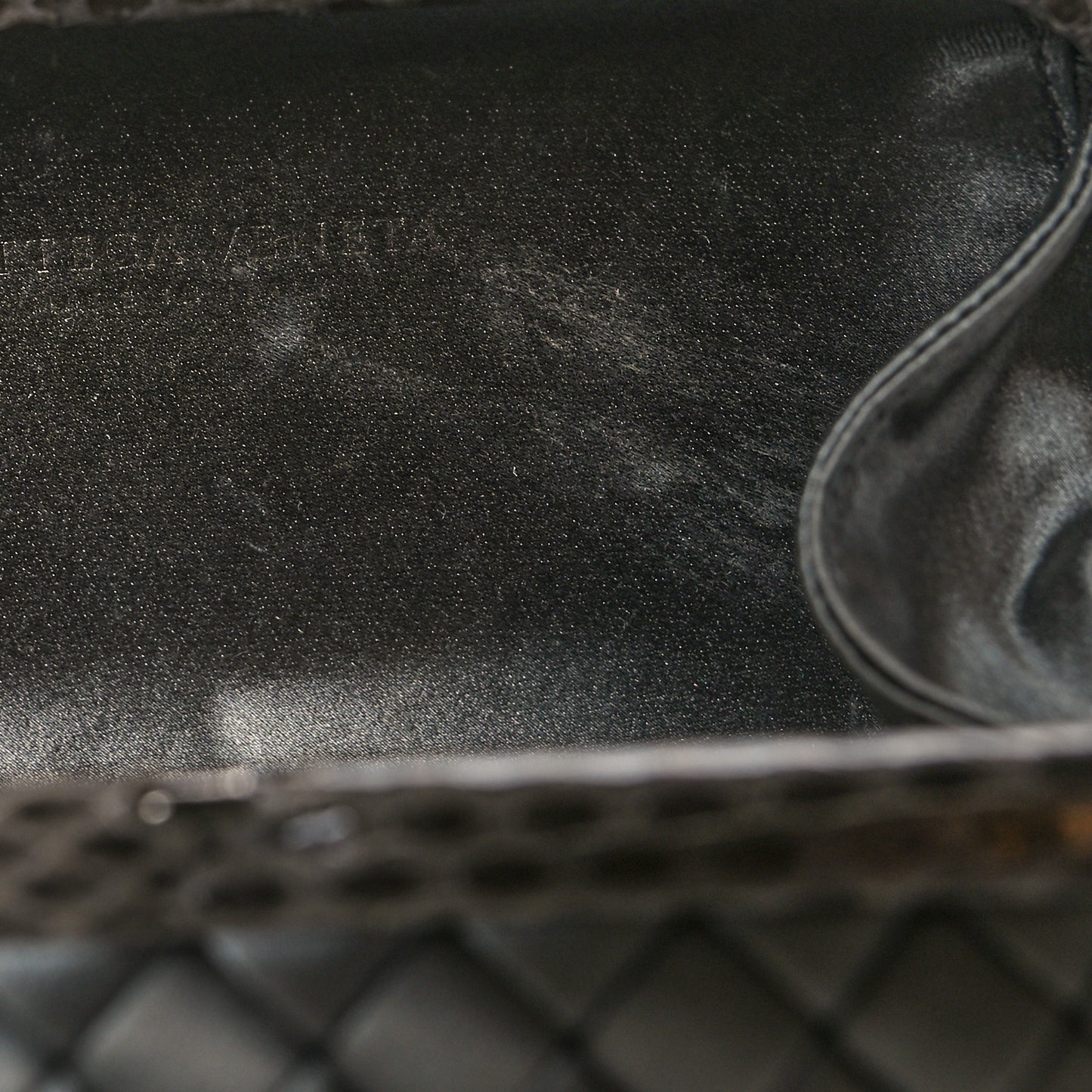 Satin Intreccio Knot Clutch Grey