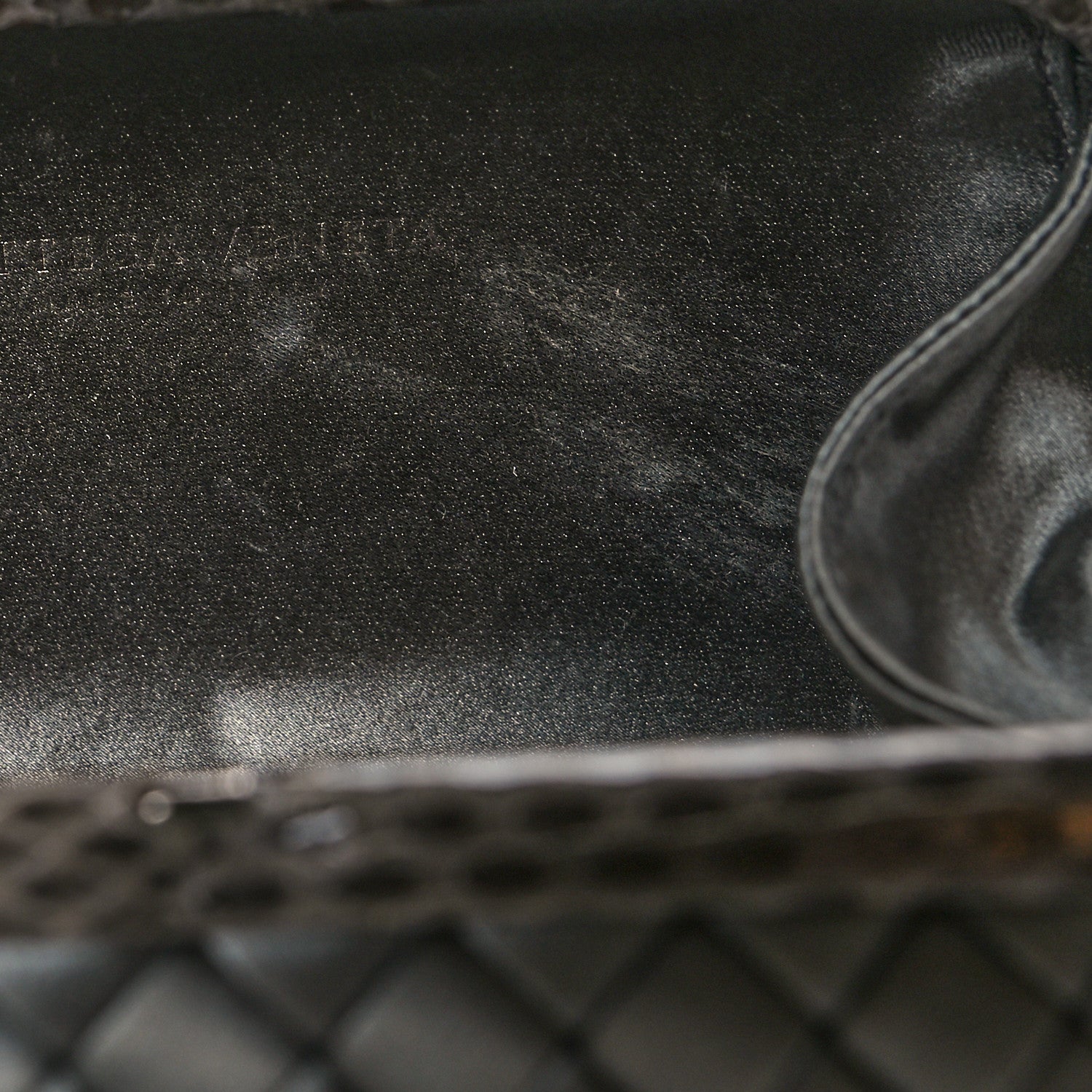 Bottega Veneta Satin Intreccio Knot Clutch Grey 12 of 12