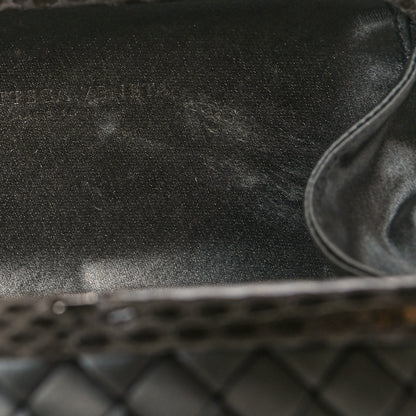 Bottega Veneta Satin Intreccio Knot Clutch Grey 12 of 12