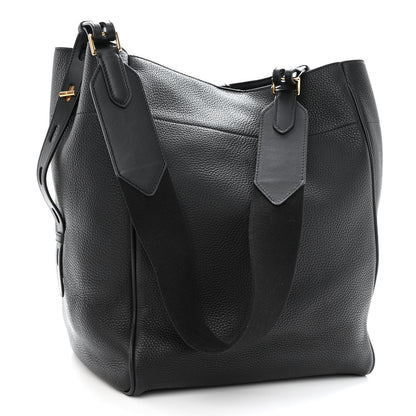 Tom Ford Calfskin Large Hollywood T Twist Tote Black 3 of 10