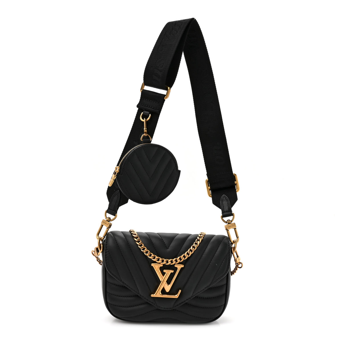 Louis Vuitton Calfskin New Wave Multi Pochette Black 2 of 25