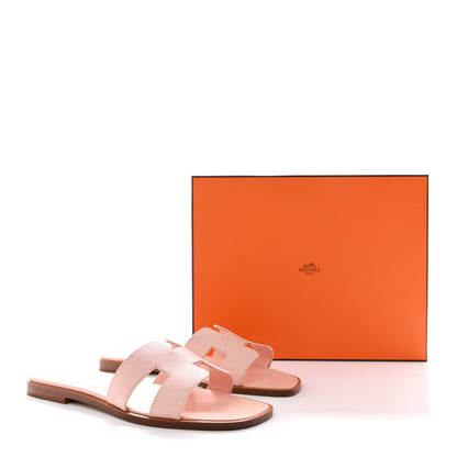 Hermes Epsom Oran Sandals 37 Rose Pale 9 of 9