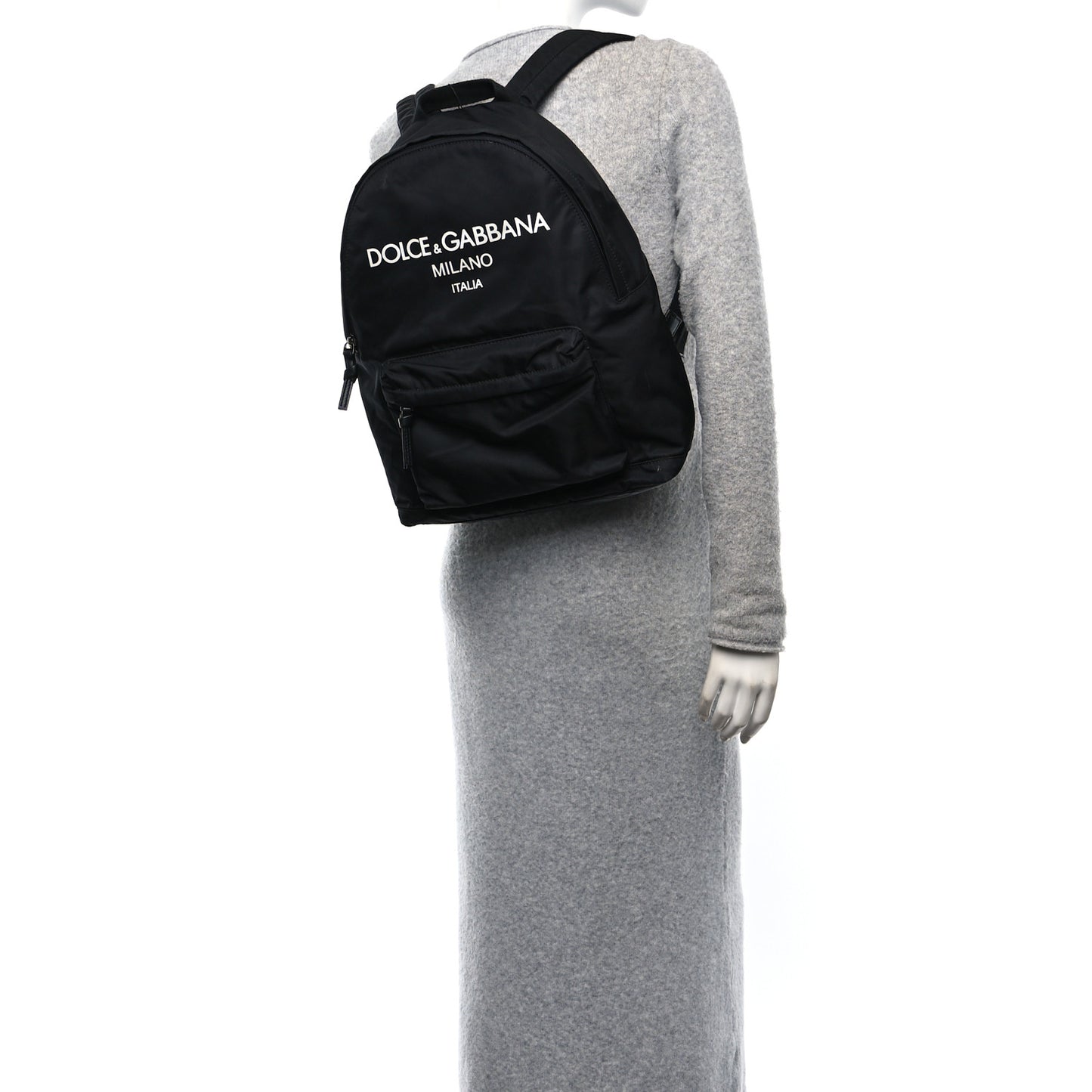 Nylon Logo Childrens Backpack Black