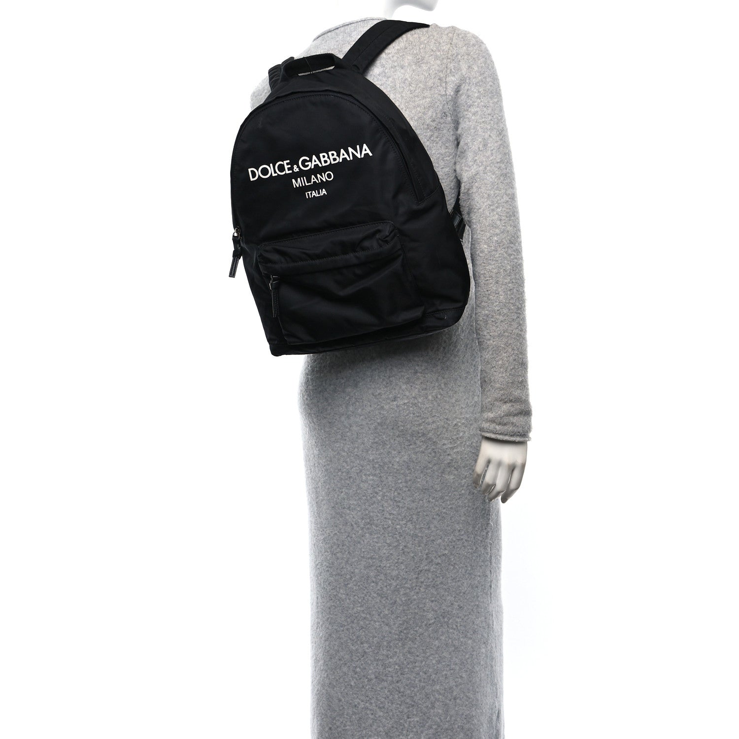 Dolce & Gabbana Nylon Logo Childrens Backpack Black 2 of 9