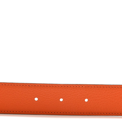 Hermes Box Togo 32mm Constance Martelee H Belt 85 34 Black Orange 4 of 6