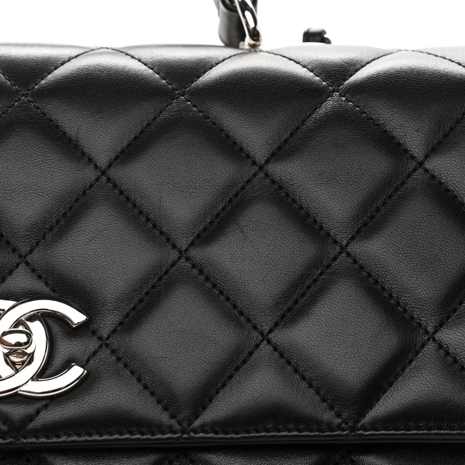 Chanel Lambskin Quilted Large Trendy CC Dual Handle Flap Bag Black 12 of 14