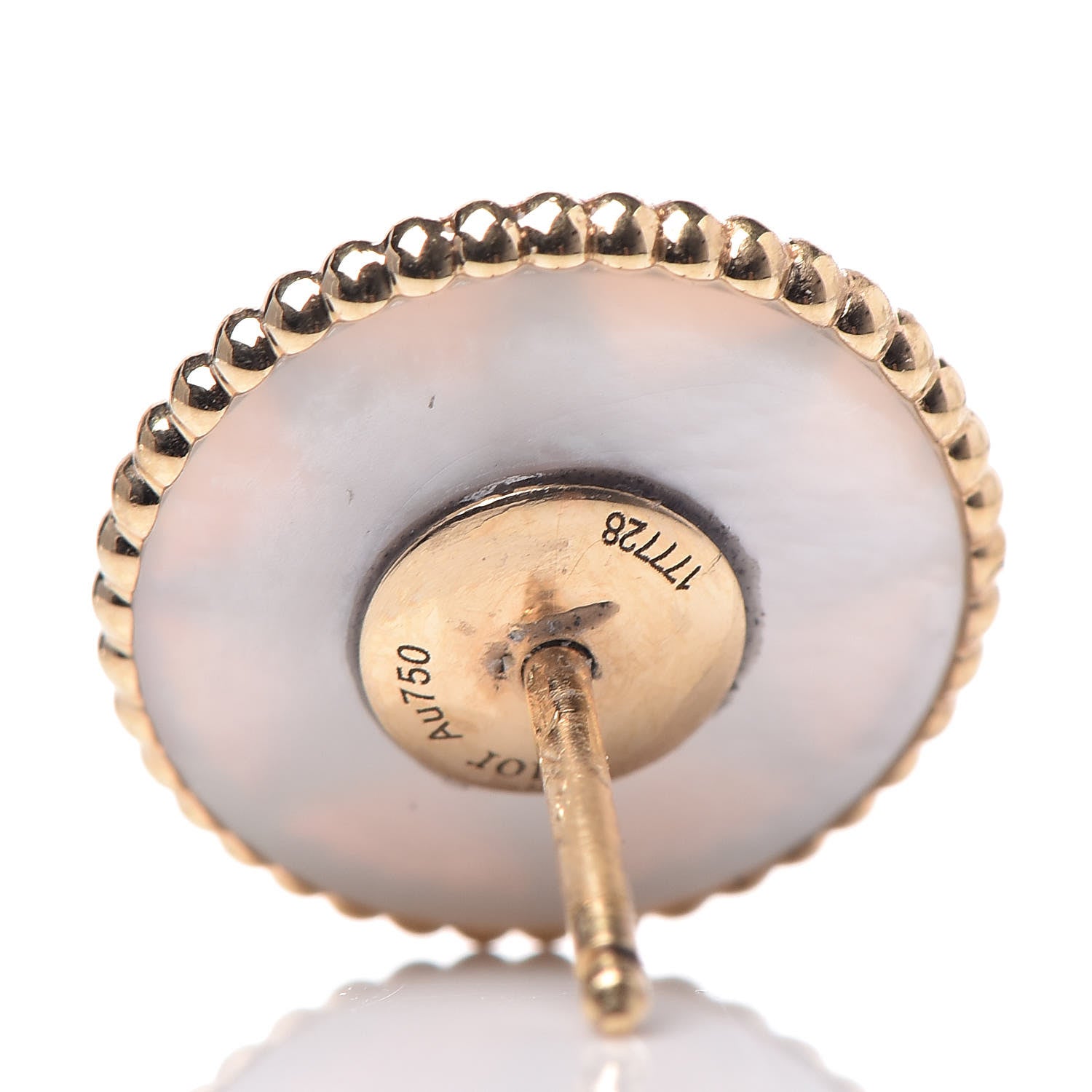 Christian Dior 18K Yellow Gold Diamond Mother of Pearl Large Rose Des Vents Earrings 10 of 14