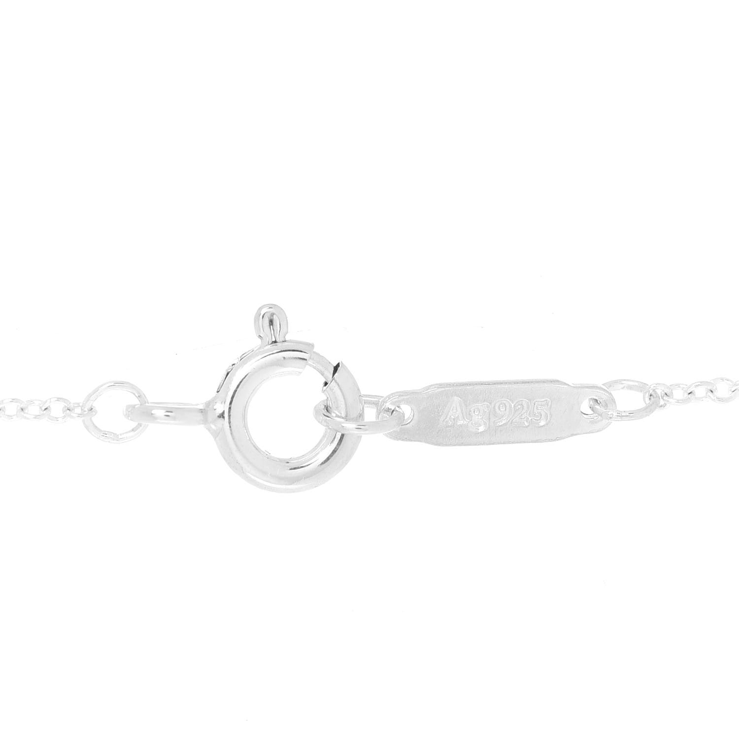 Tiffany Sterling Silver Mini Oval Key Pendant Necklace 5 of 6