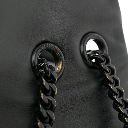 Saint Laurent Calfskin Y Quilted Monogram Monochrome Medium Loulou Chain Satchel Black 12 of 13