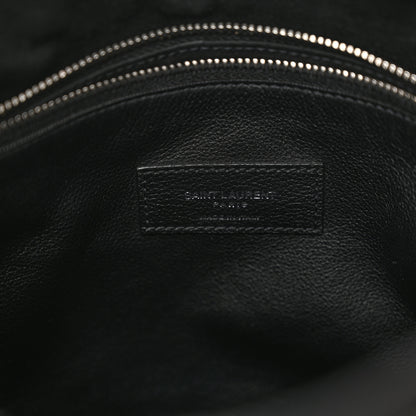 Saint Laurent Cotton Studded Le 5 A 7 Soft Hobo Black 6 of 10