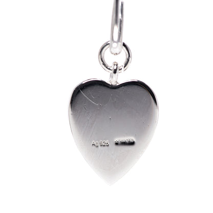 Gucci Sterling Silver Trademark Heart Drop Earrings 3 of 4