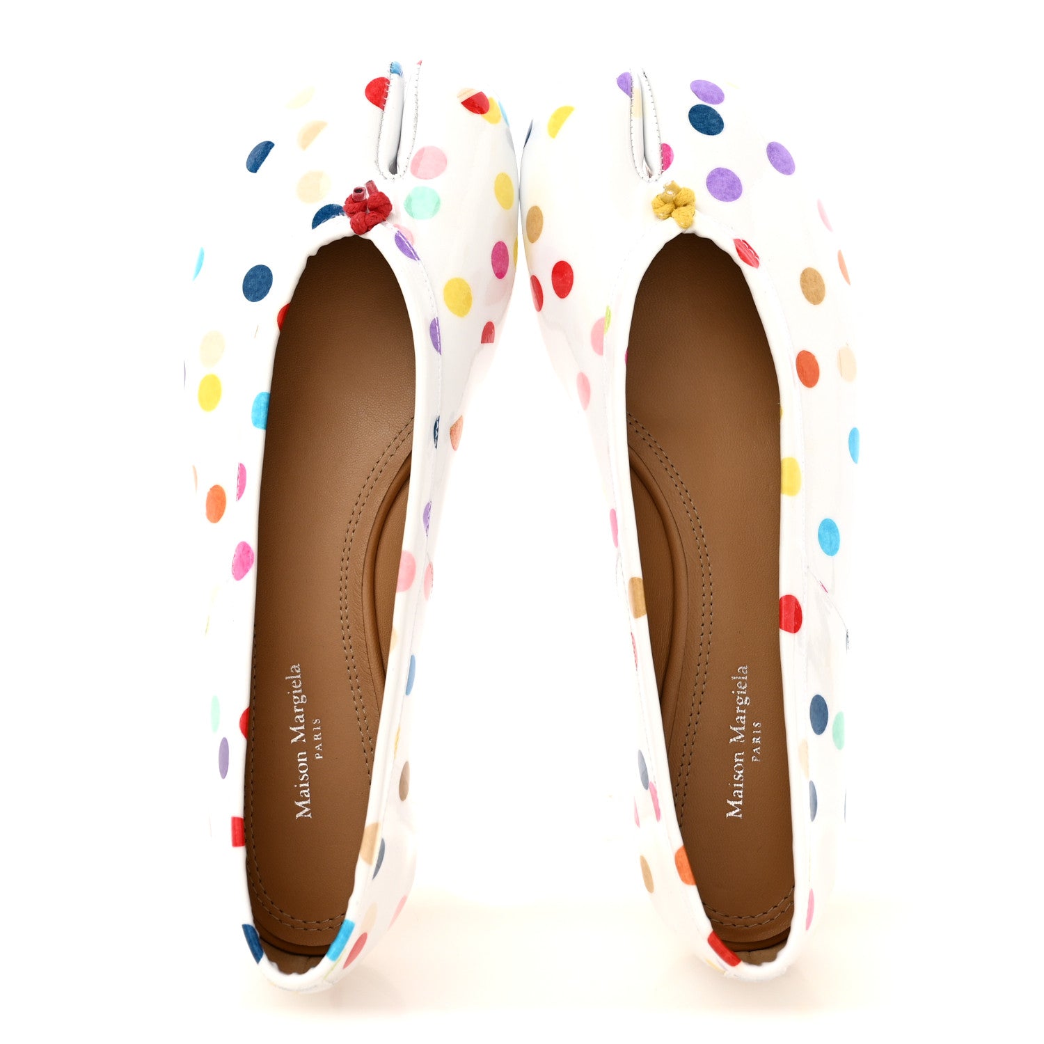 Maison Margiela Coated Canvas Confetti Printed New Ballerina Flats 37 White Multicolor 2 of 11