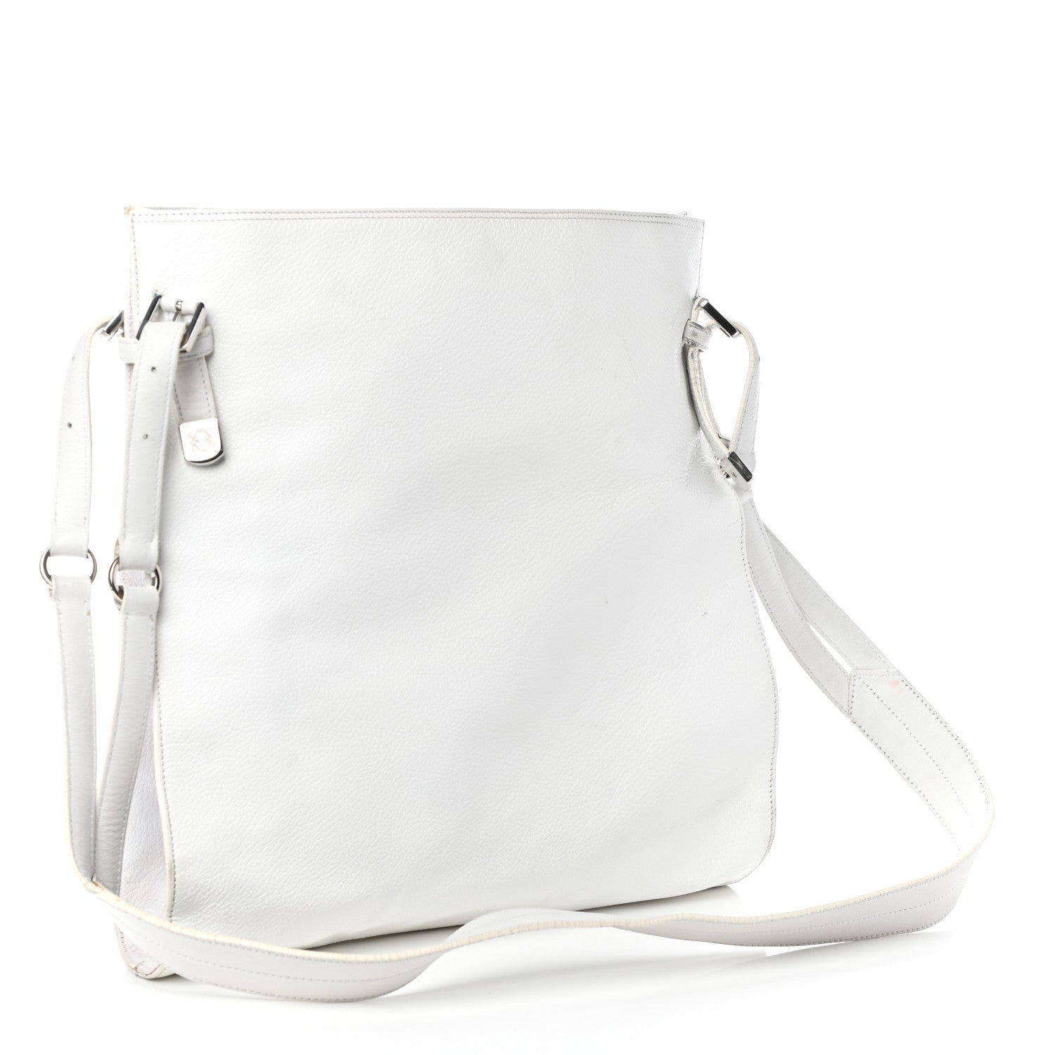 Loewe Calfskin Studded Shopping Tote White 3 of 11