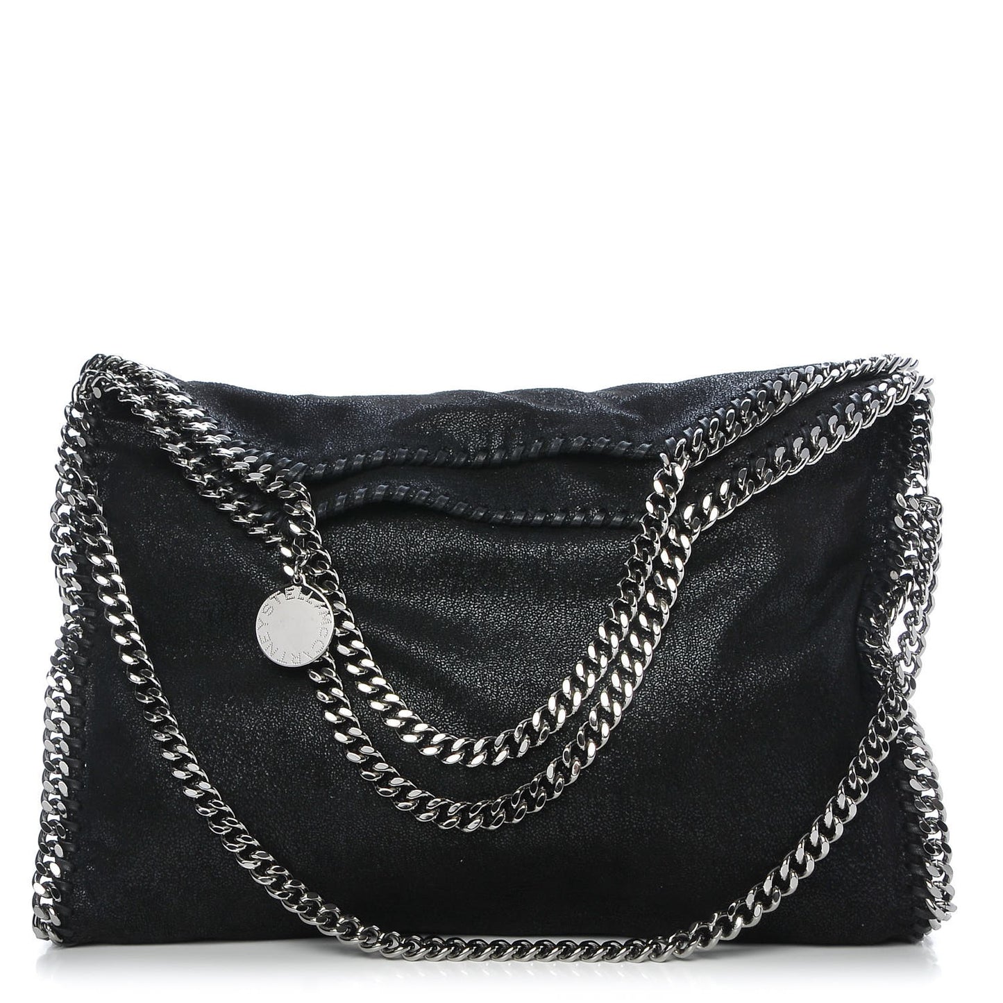 Shaggy Deer Falabella Fold Over Tote Black