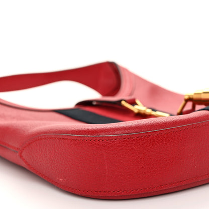 Gucci Soft Grained Calfskin Web Medium Jackie Hobo Red 10 of 13