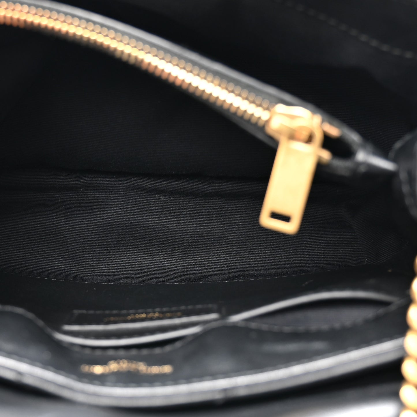 Calfskin Y Quilted Monogram Small Loulou Chain Satchel Black Black