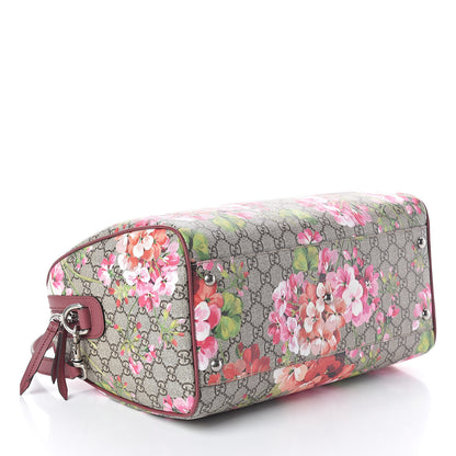 Gucci GG Supreme Monogram Blooms Medium Boston Beige Multicolor Dry Rose 4 of 9