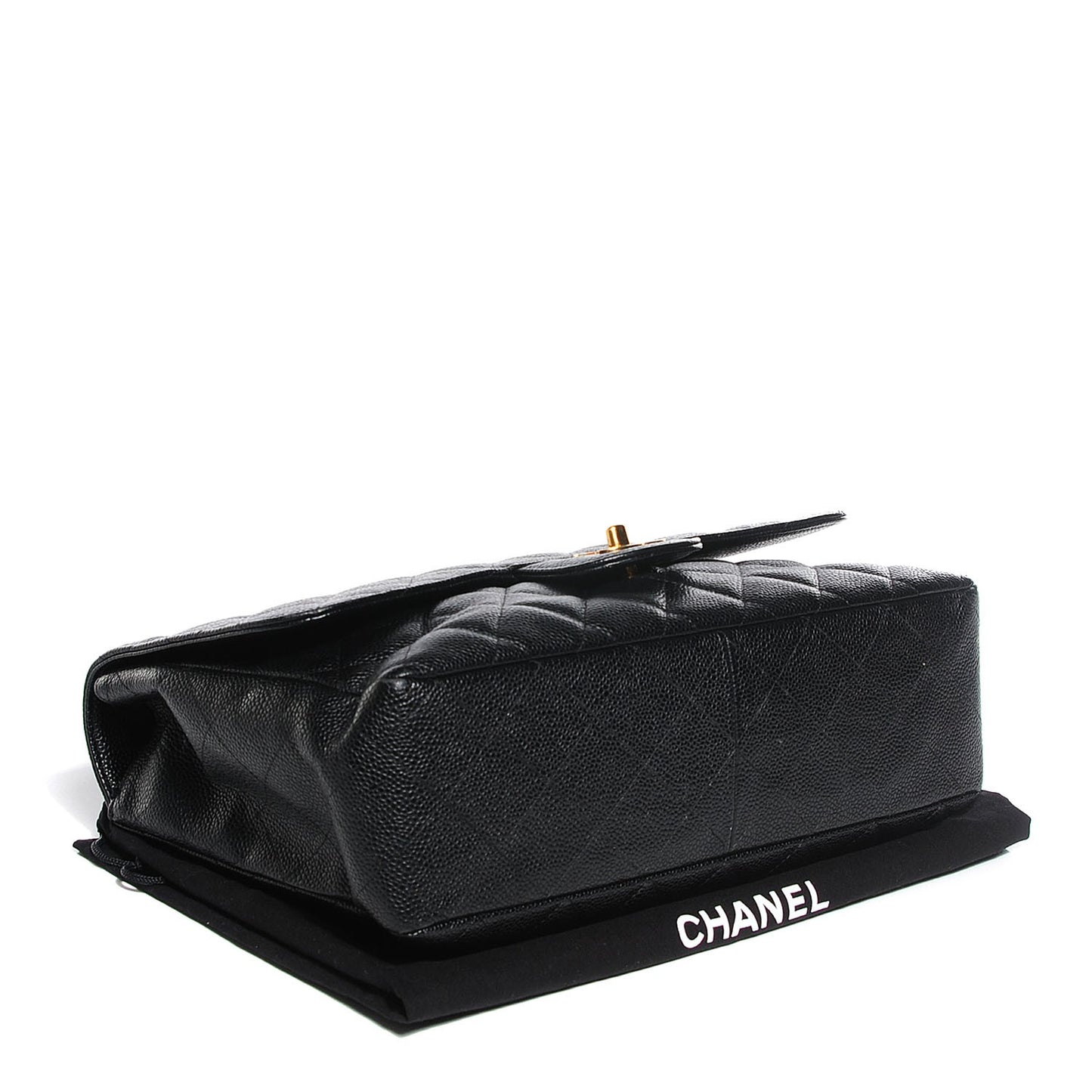 Caviar Quilted Jumbo Single Flap Black