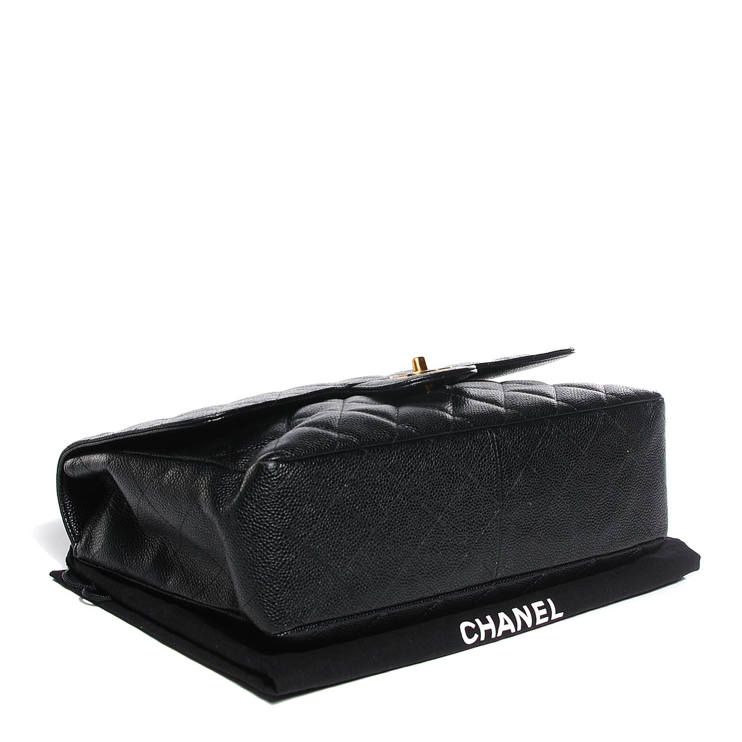 Chanel Caviar Quilted Jumbo Single Flap Black 4 of 10