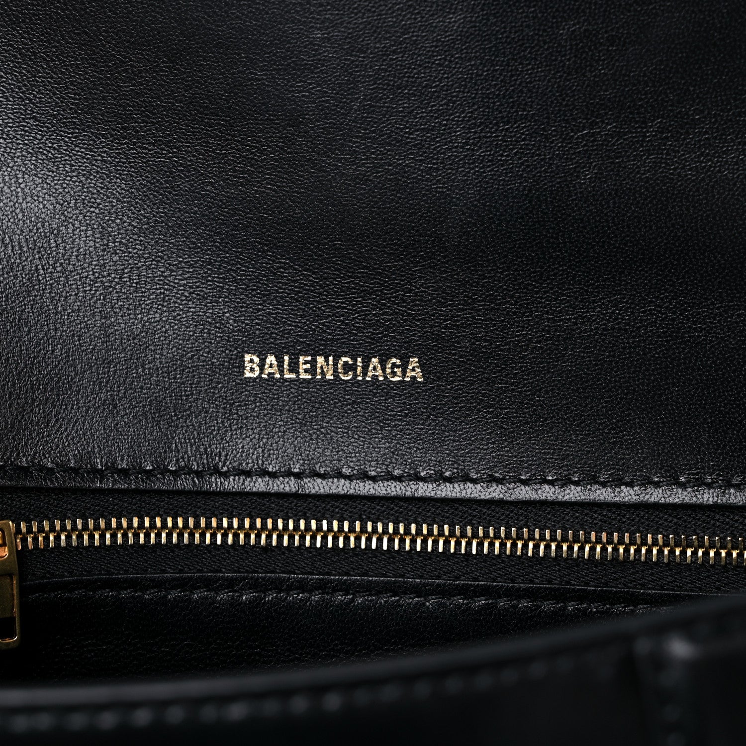 Balenciaga Shiny Box Calfskin Small Hourglass Top Handle Bag Black 6 of 16