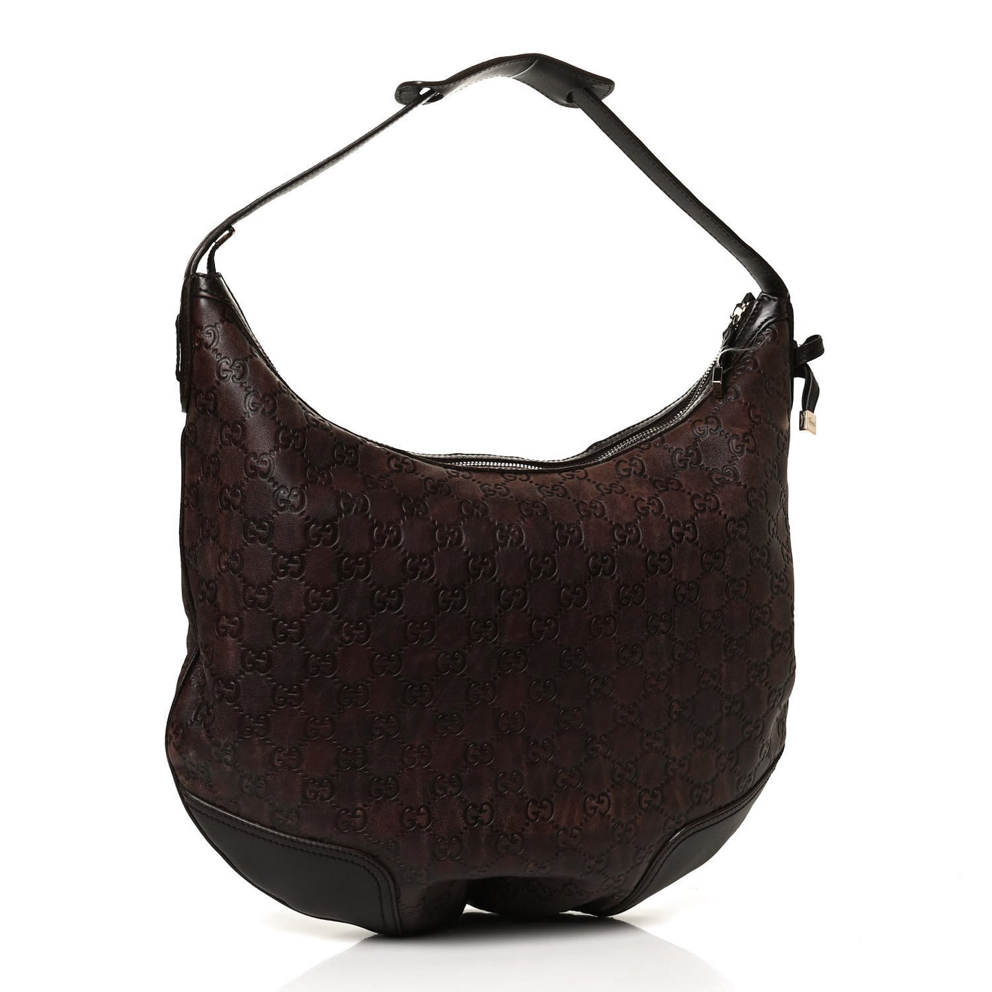 Guccissima Large Princy Hobo Dark Brown