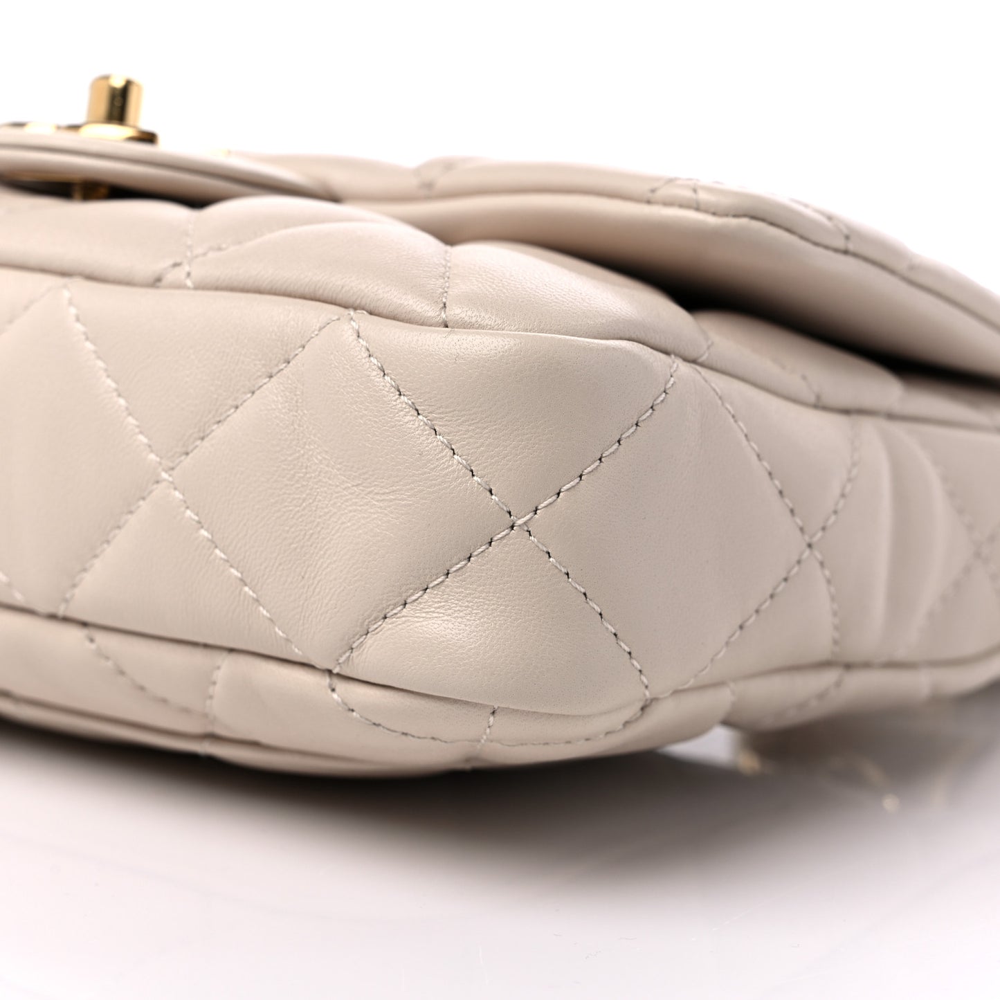 Lambskin Quilted Small CC Funky Town Flap Beige