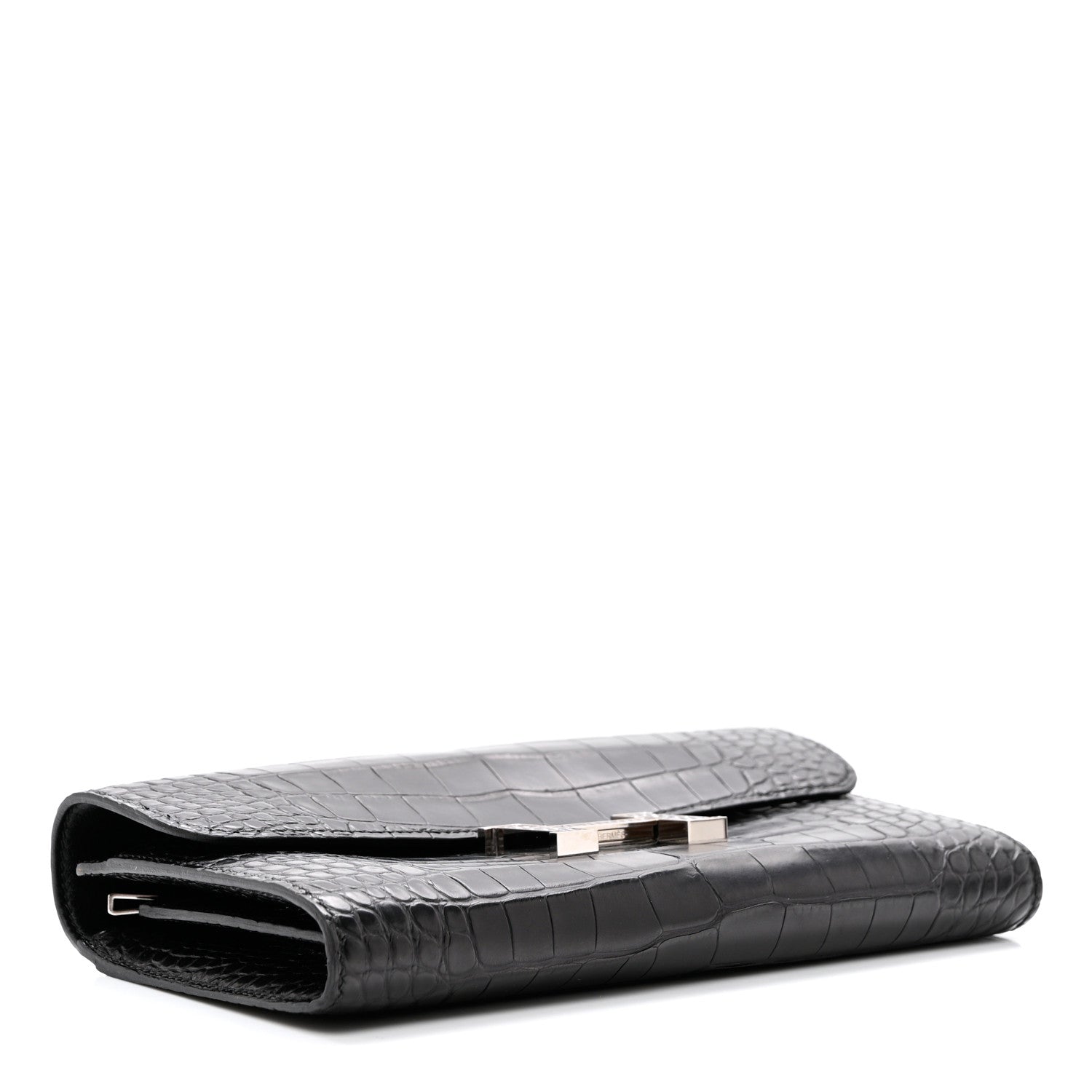 Hermes Matte Alligator Lizard Constance Wallet Black Ombre 3 of 6