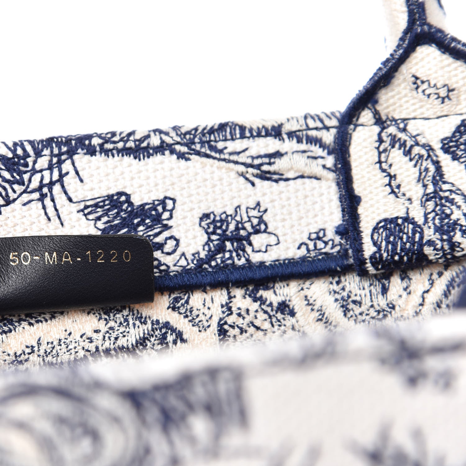Christian Dior Canvas Embroidered Medium Dioriviera Toile De Jouy Book Tote Blue 9 of 11