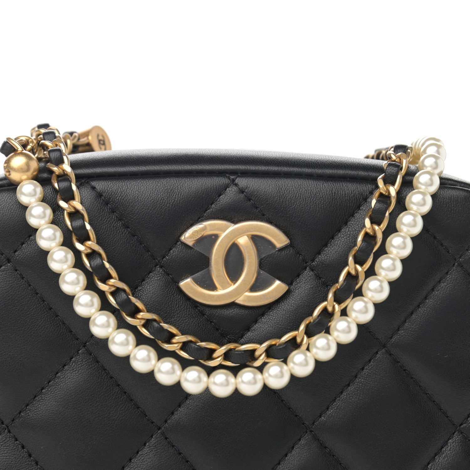 Chanel Lambskin Quilted Mini My Perfect Camera Case Black 8 of 12