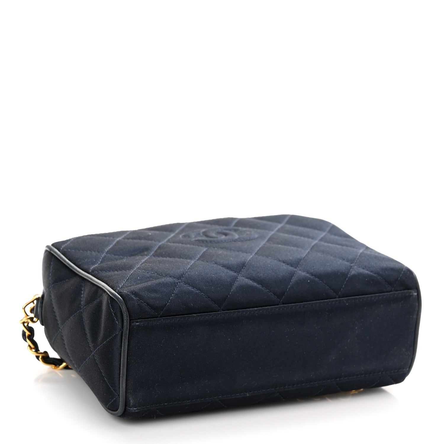 Chanel Satin Diamond Quilted Tassel CC Camera Case Black 4 of 11