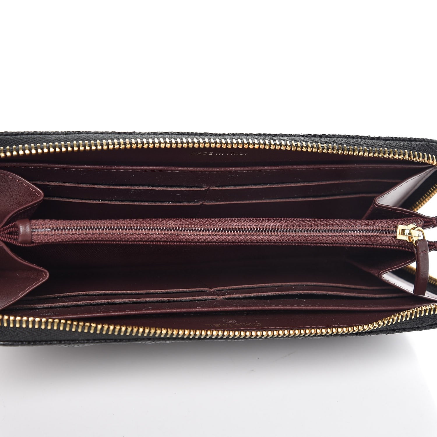Chanel Caviar Quilted Large Gusset Zip Around Wallet Black 5 of 9