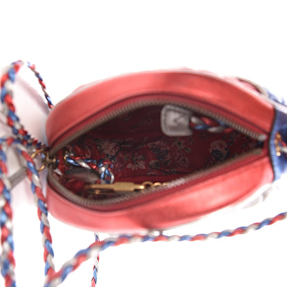 Gucci Laminated Nappa Trapuntata Mini Zumi Dome Shoulder Bag Rosso Marine Argento 5 of 13