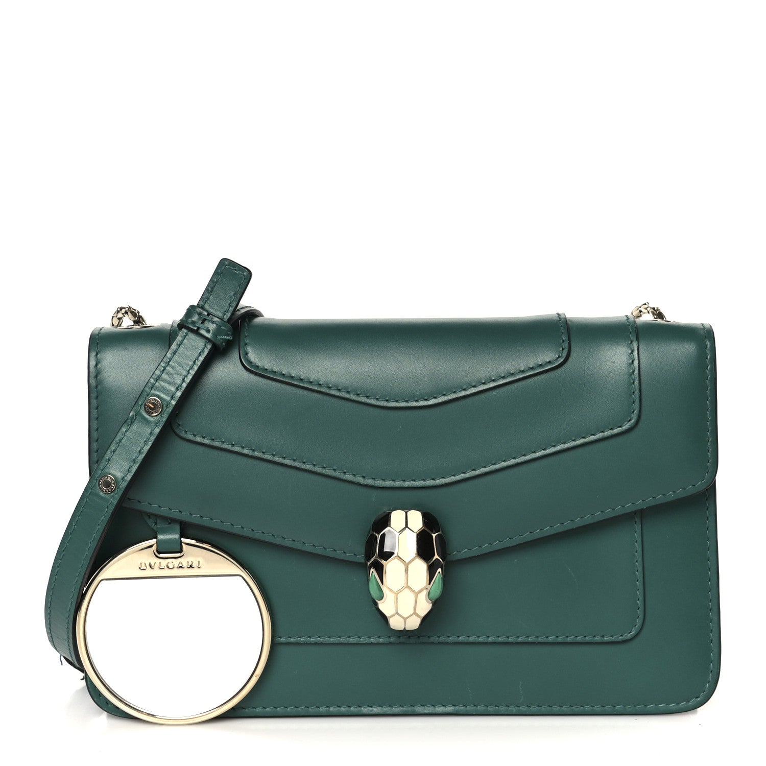 Bulgari Calfskin Serpenti Forever Crossbody Bag Emerald Green 3 of 10
