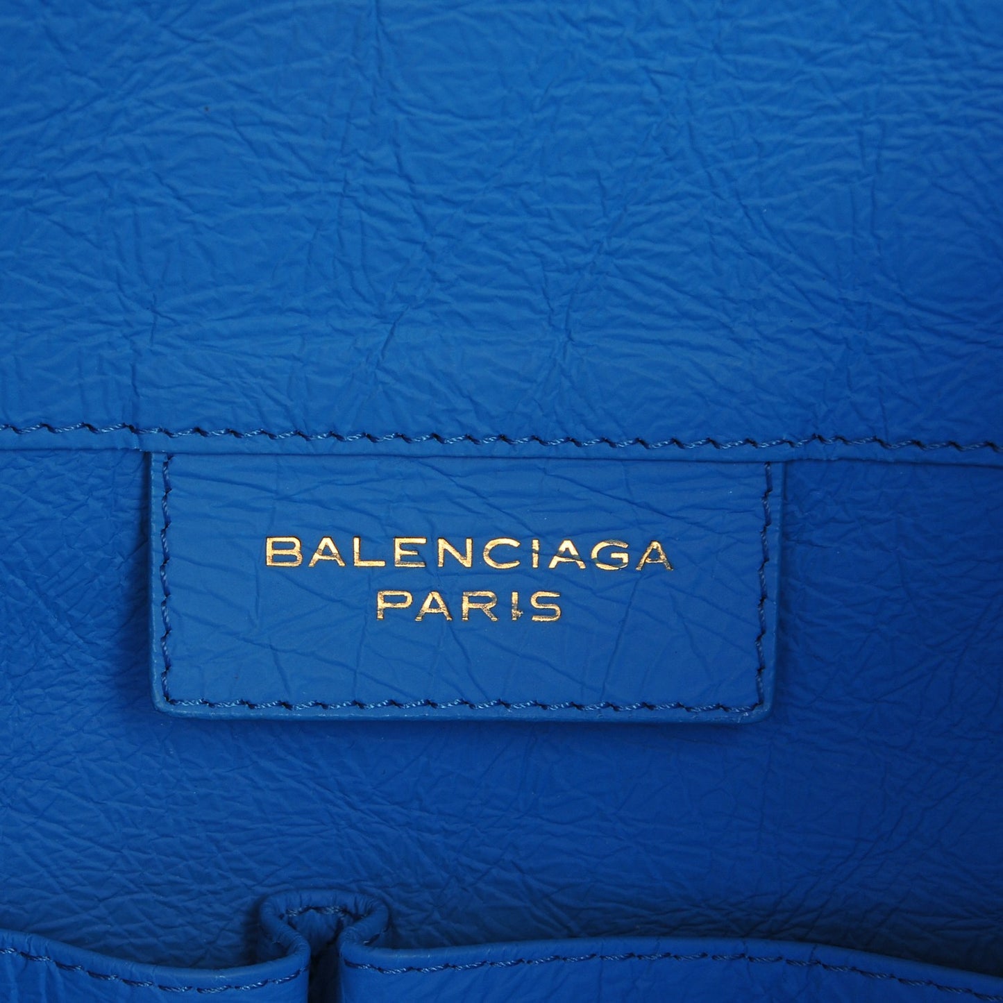 Veau Papier Basket Tote Bleu
