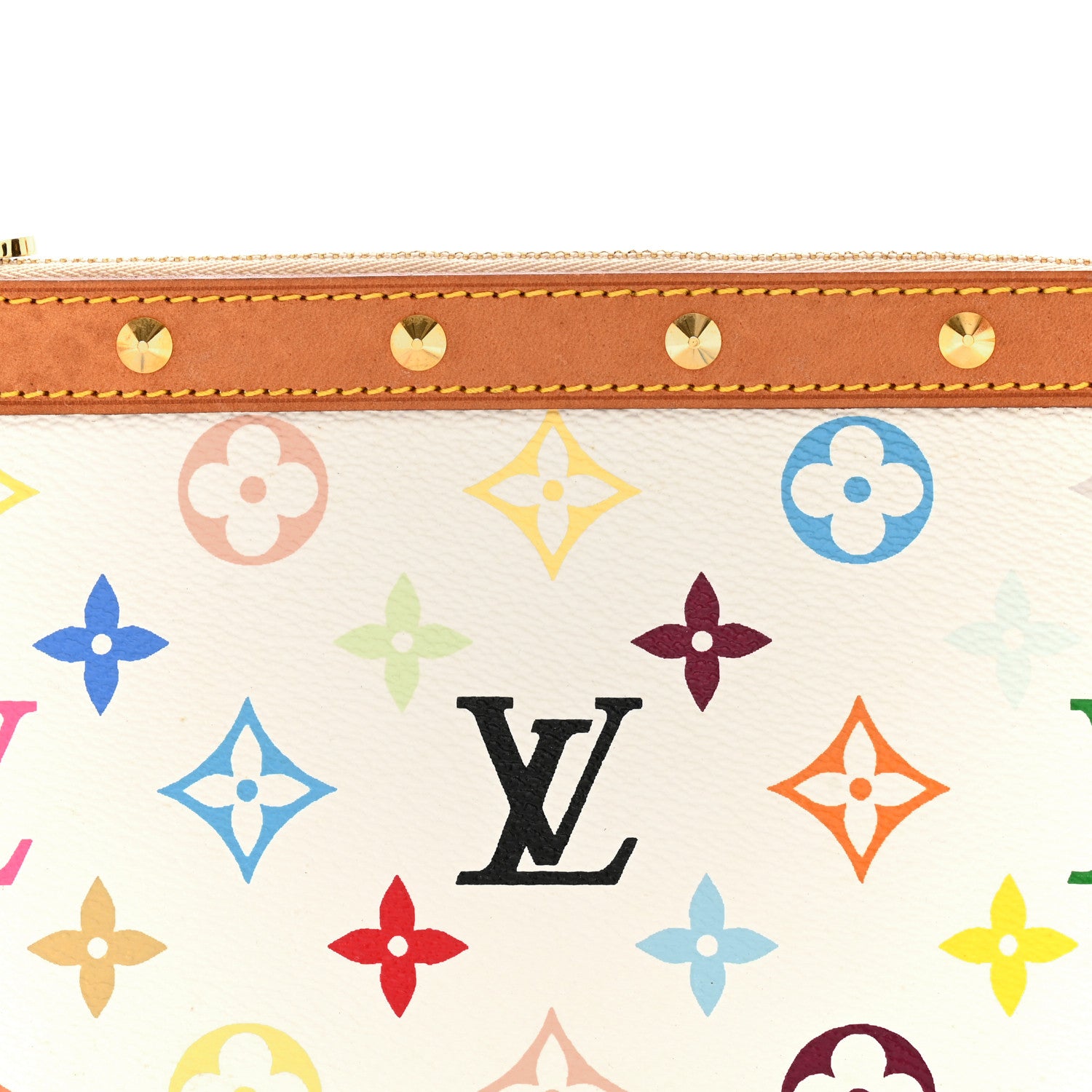 Louis Vuitton Monogram Multicolor Pochette Accessories White 7 of 11