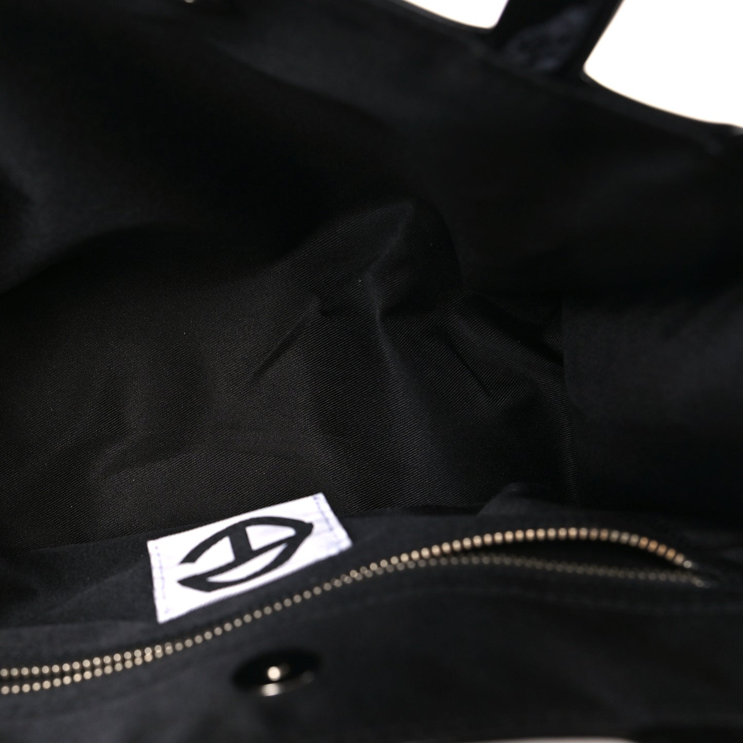 Patent Vegan Leather Shmedium Shopping Bag Black