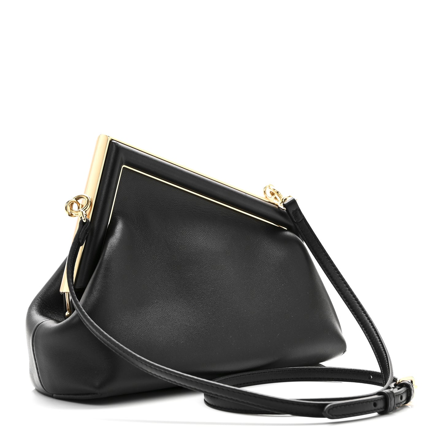 Shiny Nappa Small Fendi First Black