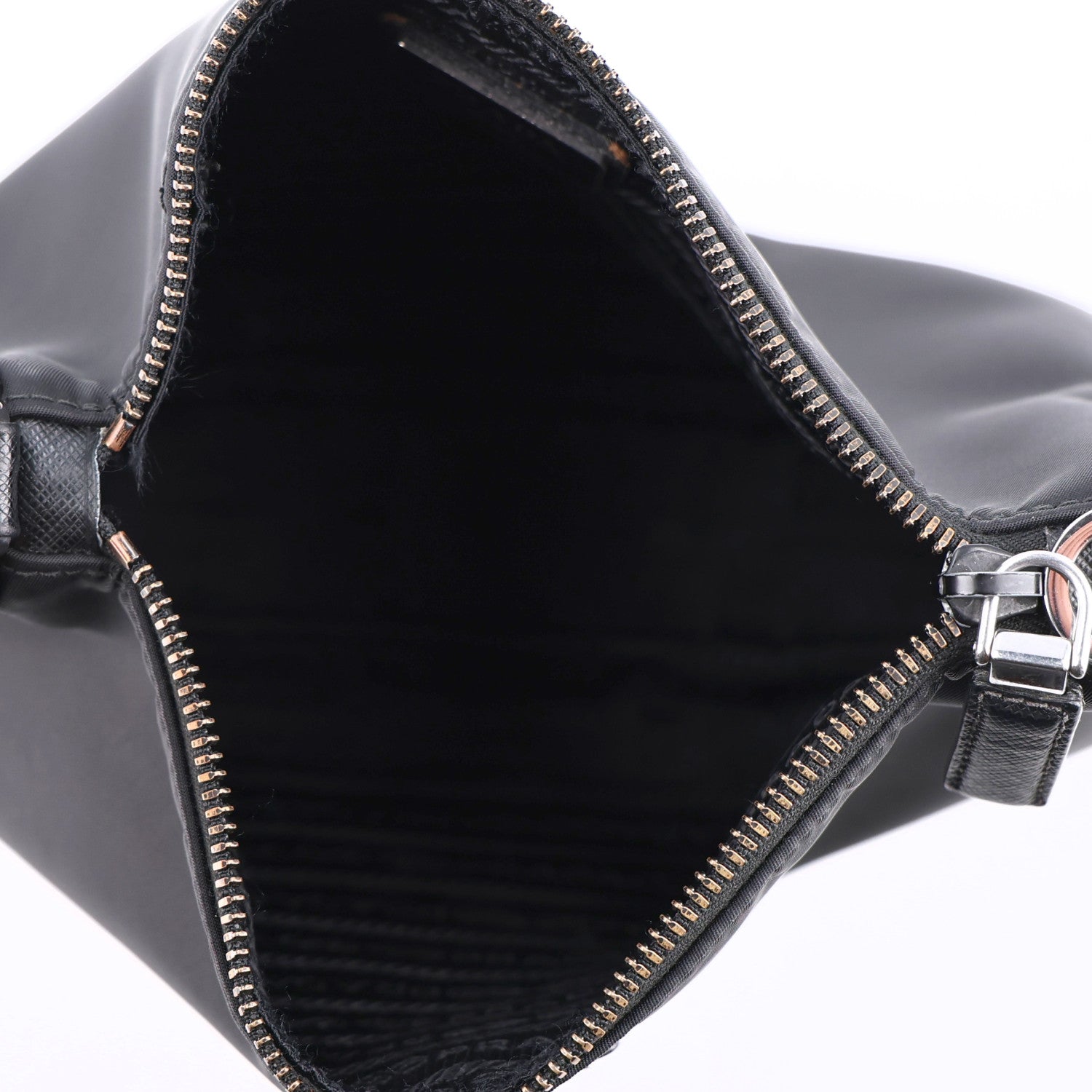 Prada Re-Nylon Saffiano Pocket Zippered Shoulder Bag Black 6 of 11