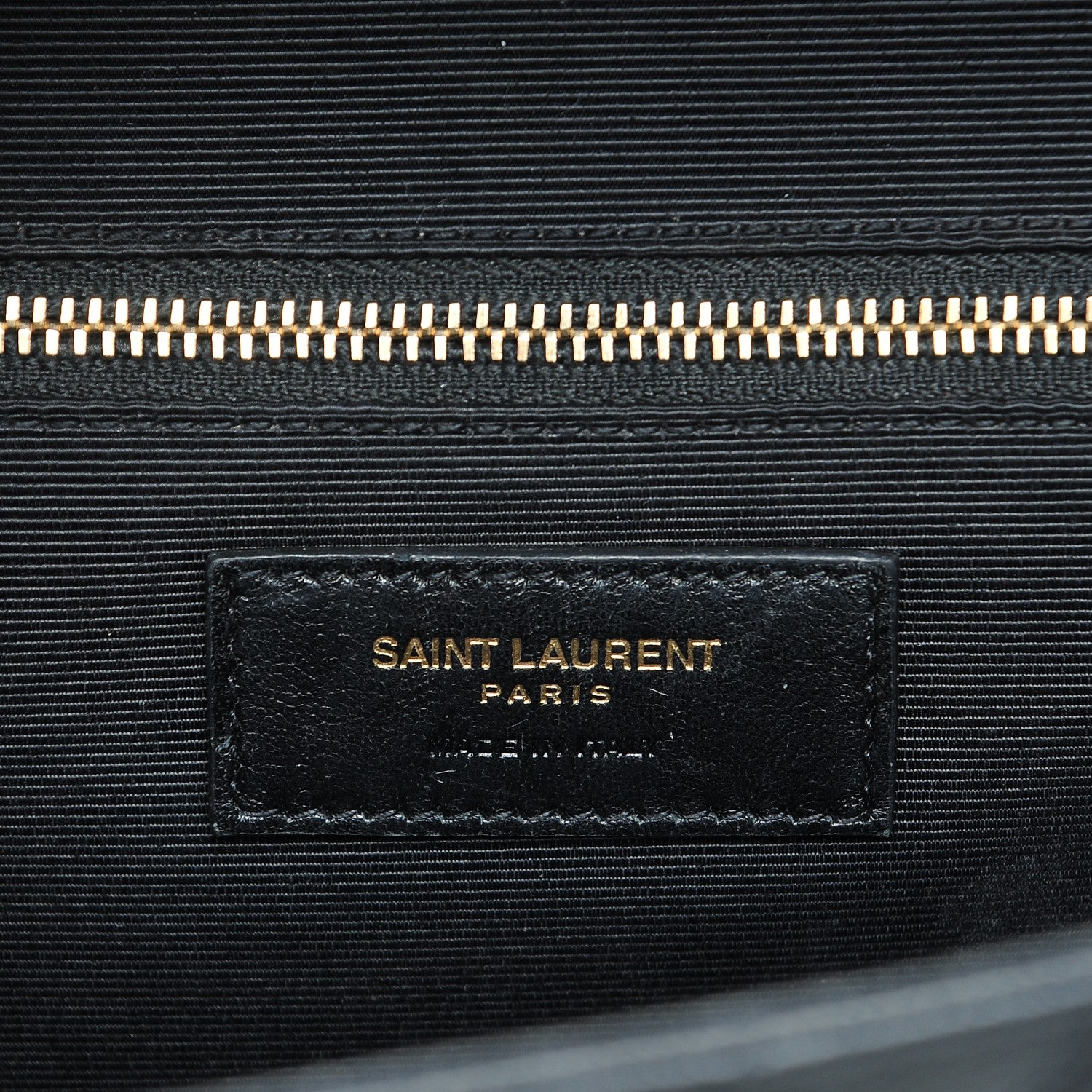 Saint Laurent Grain De Poudre Matelasse Chevron Large Monogram Satchel Black 7 of 10