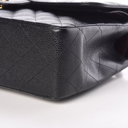 Chanel Caviar Quilted Jumbo Double Flap Black 10 of 11