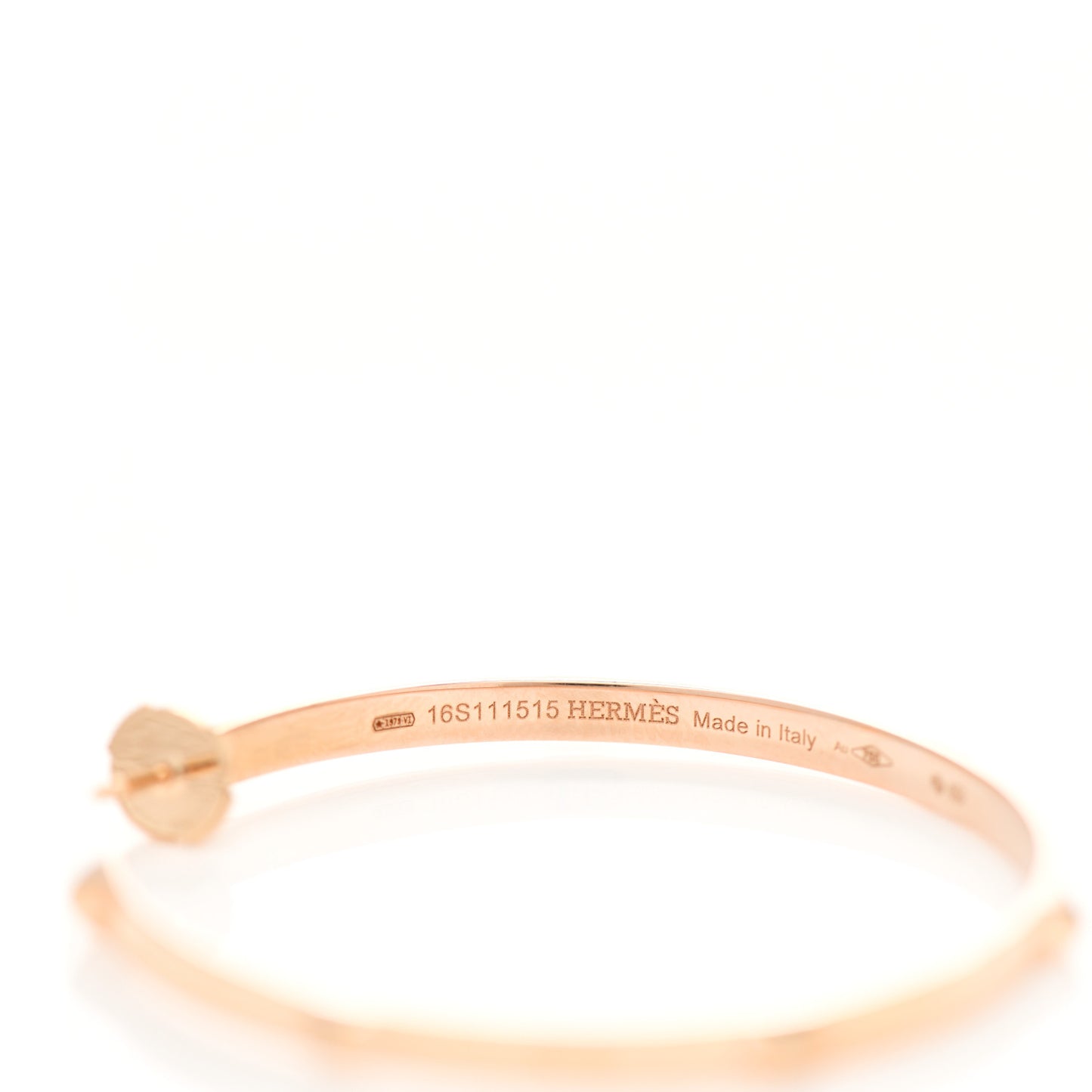 18K Rose Gold Mini Clous Hoop Earrings