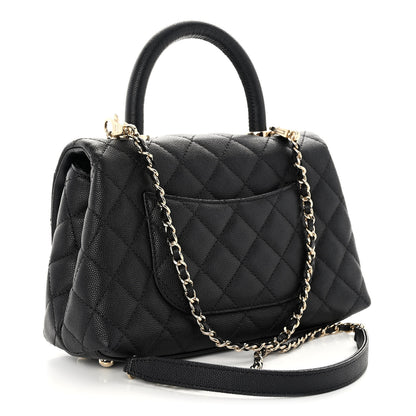 Chanel Caviar Quilted Mini Coco Handle Flap Black 3 of 10