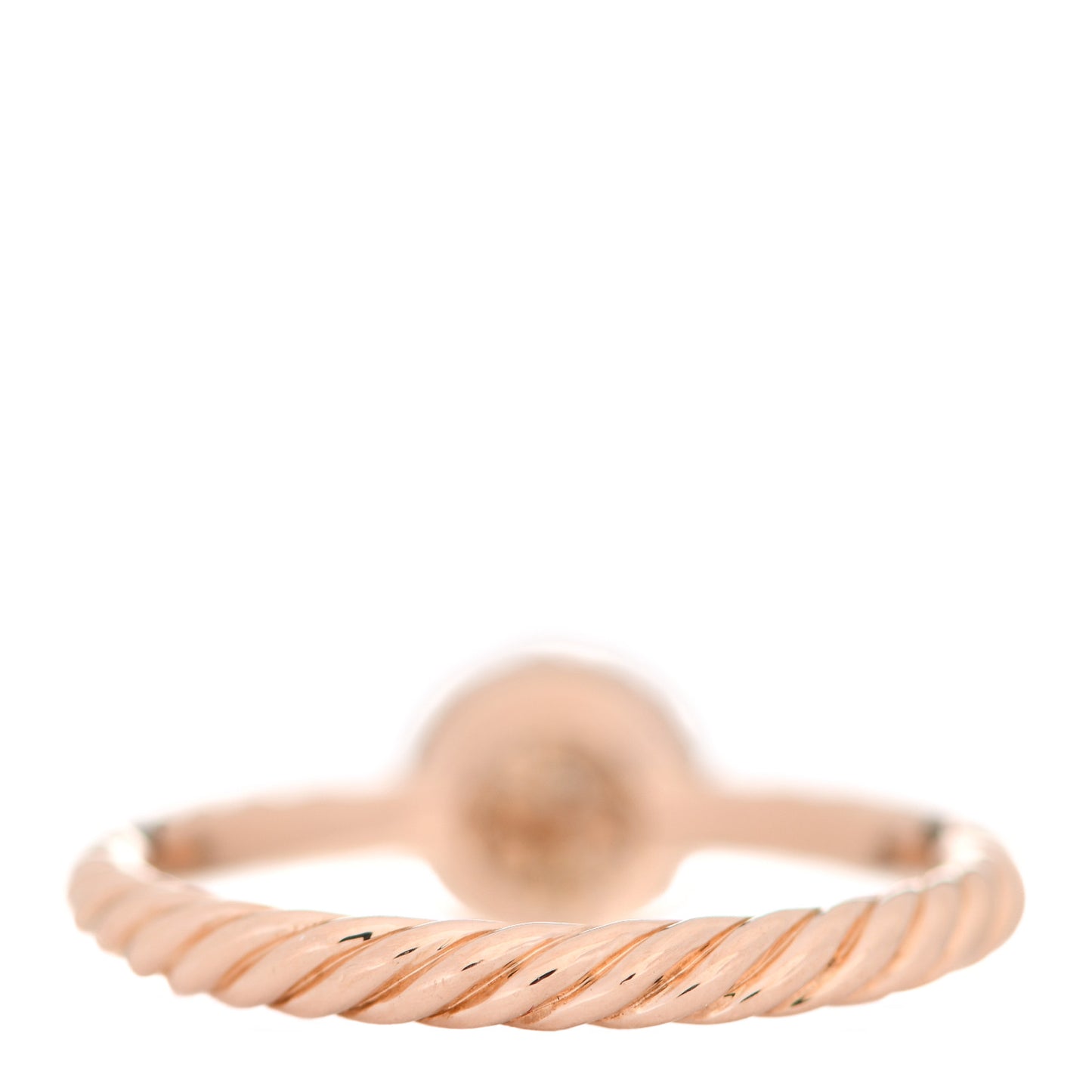 18K Rose Gold Diamond Petite Pave Round Ring 54 7