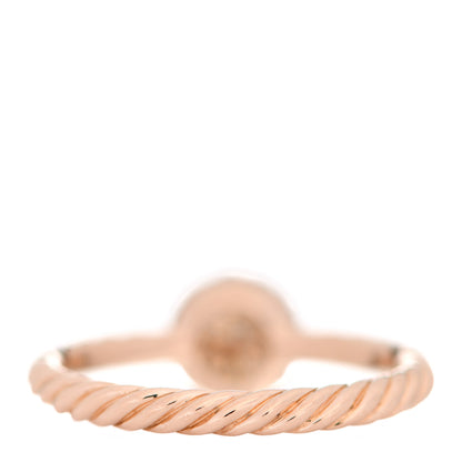 David Yurman 18K Rose Gold Diamond Petite Pave Round Ring 54 7 3 of 4