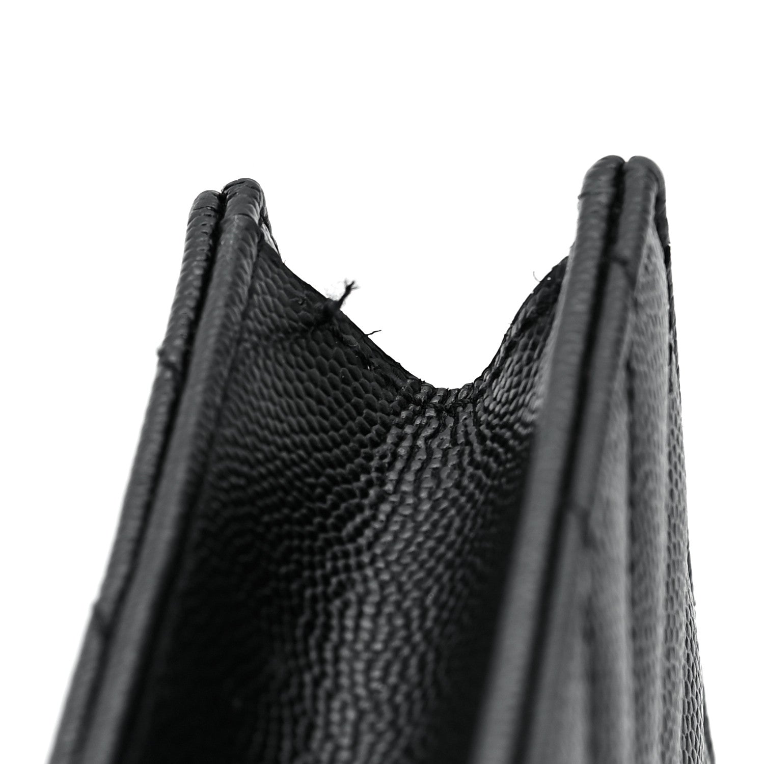 Saint Laurent Grain De Poudre Matelasse Chevron Monogram Envelope Chain Wallet Black 7 of 8